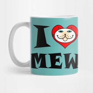 I Heart Cat - Flame Point Siamese Cat Mug